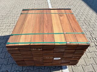 Ca. 189x Guyana Teak Planken Geschaafd, 21x145mm, lengte 100cm